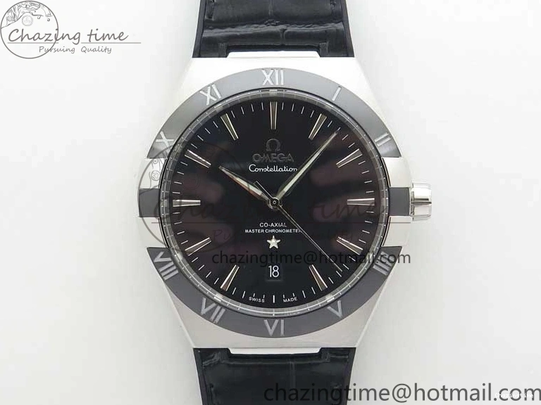 0419 Neat Constellation 131.33.41.21.03.001 SS TW Best Edition Black Dial On Gummy Strap A 7873